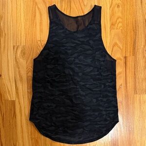Lululemon Athletica Black Camouflage Tank Top